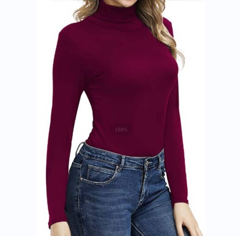 Casual turtleneck top T-shirt base