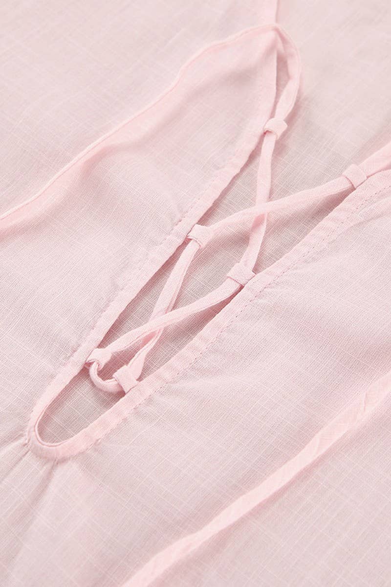 CWSPJ0328_LOOSE COTTON BREATHABLE LONG-SLEEVED NIGHTDRESS