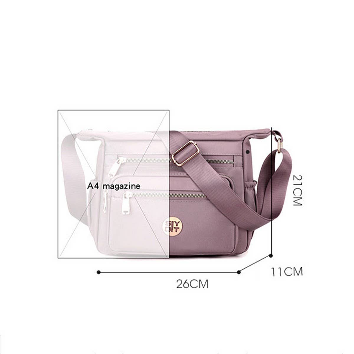 NYLON LARGE CAPACITY SMALL SHOULDER MESSENGER BAG_CWAB3496