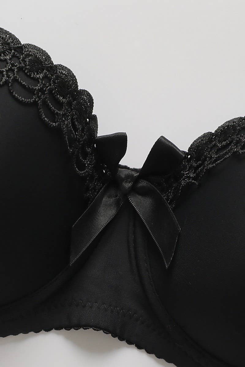 CWMU00266_EMBROIDERED BUTTERFLY UNDERWIRE BRA & PANTY SET