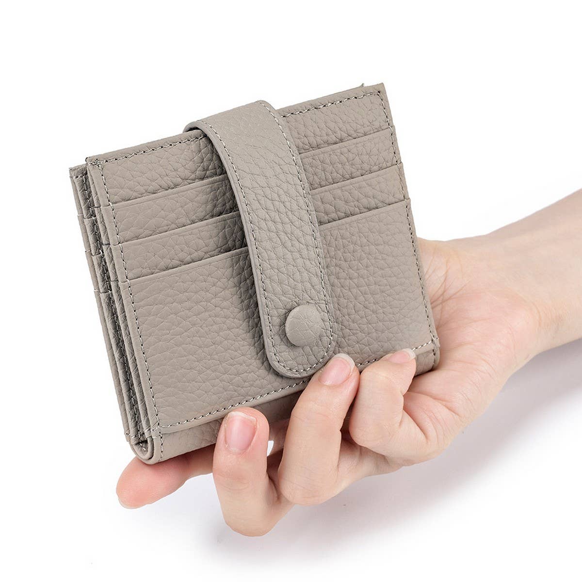 COWHIDE LEATHER SHORT ULTRA-THIN SMALL WALLET_CWAB3817