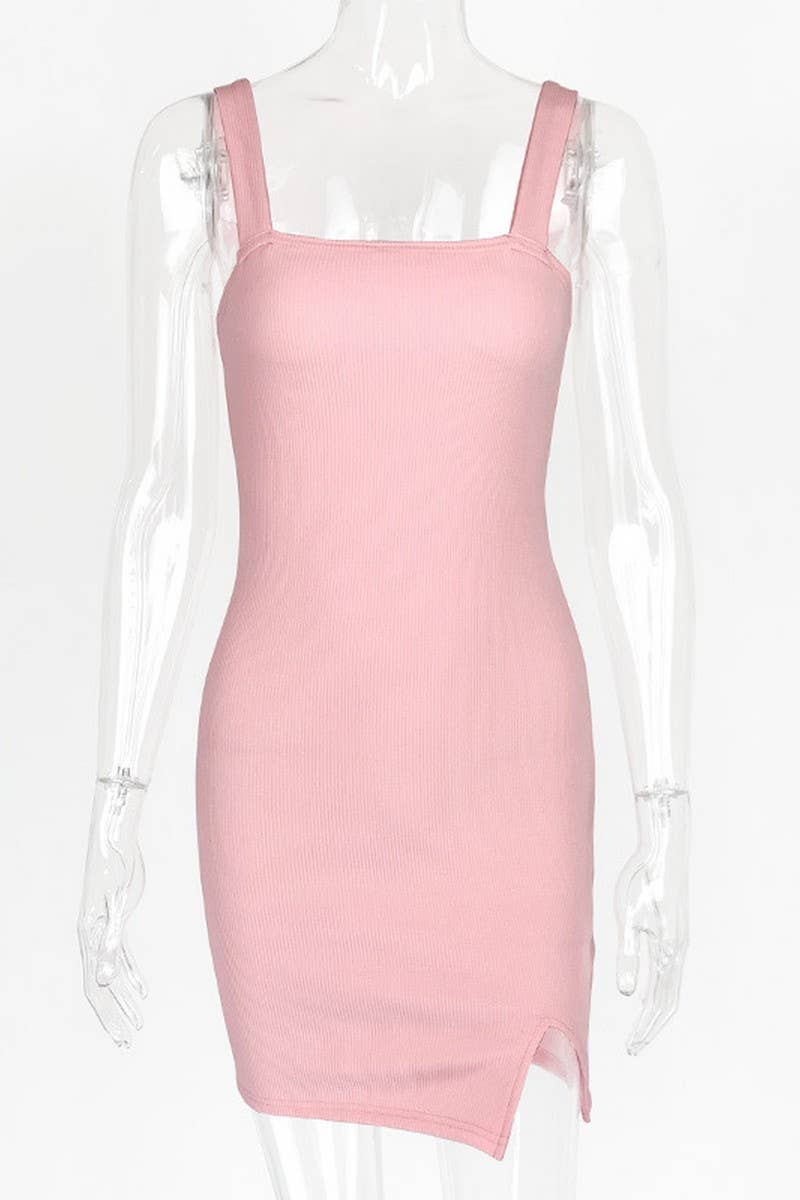 CWDSD7465_SLIM-FIT SLING BACKLESS KNITTED DRESS