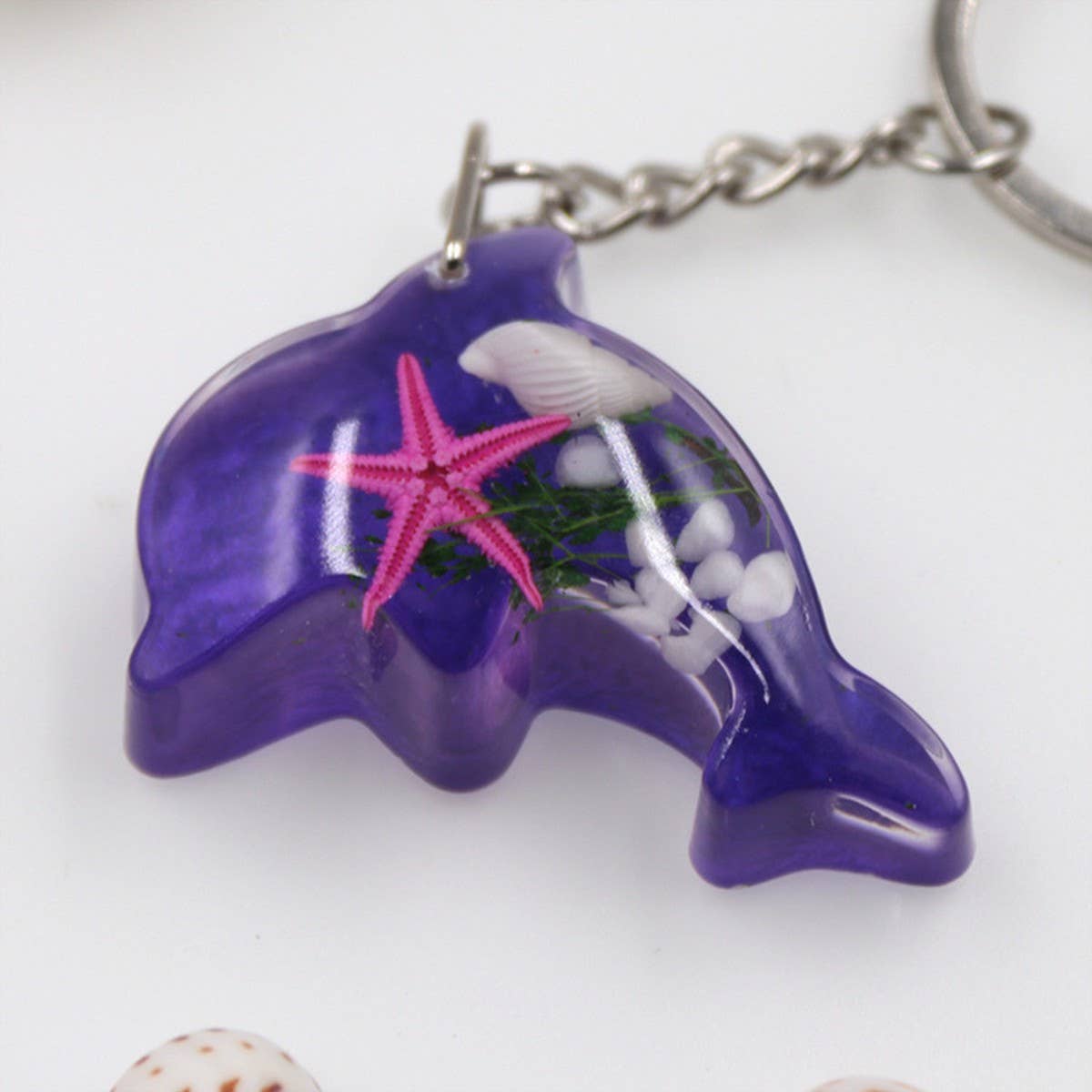 OCEAN SERIES DOLPHIN CAR KEYCHAIN PENDANT_CWMM3717