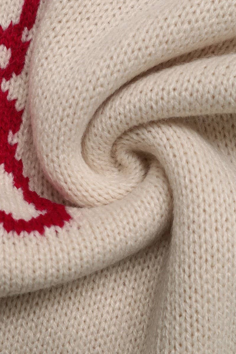 CWOSWL6909_COLORBLOCK ANIMAL GRAPHIC CREWNECK SWEATER