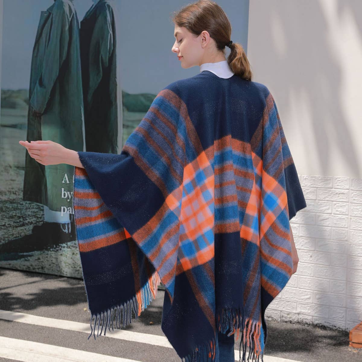 Reversible Plaid Faux Cashmere Scarf ? Winter Wrap