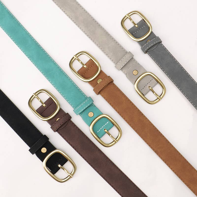 Fashionable retro trendy bronze pin buckle belt