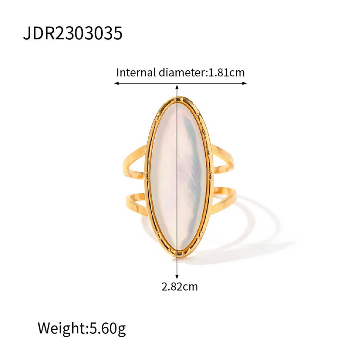 STAINLESS STEEL SNAKE NATURAL STONE RINGS_CWAJE0628