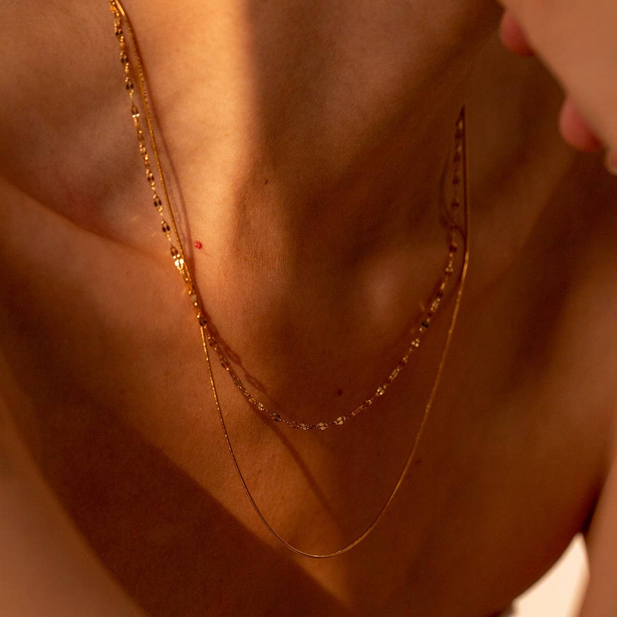 THE NICHE COLD STYLE STACKED CLAVICLE CHAIN_CWAJE1433