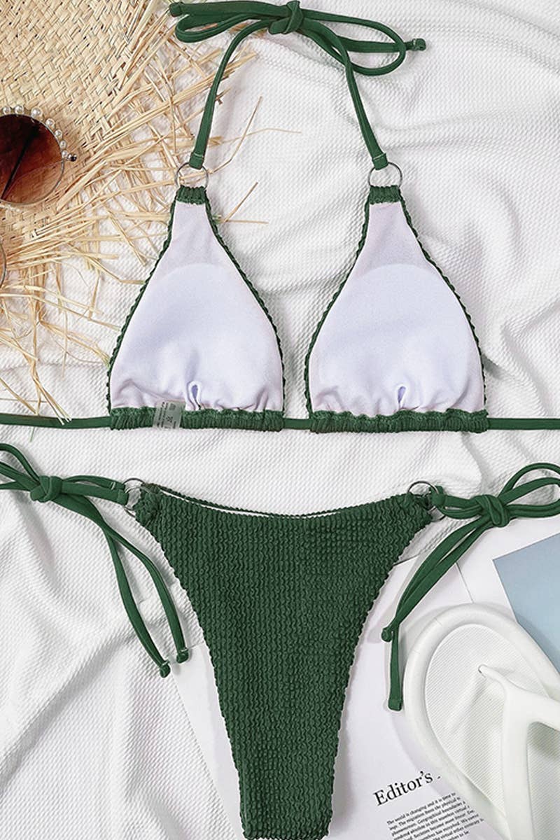 CWMW0808_SOLID COLOR SEXY SPLIT BODY LANYARD SWIMSUIT