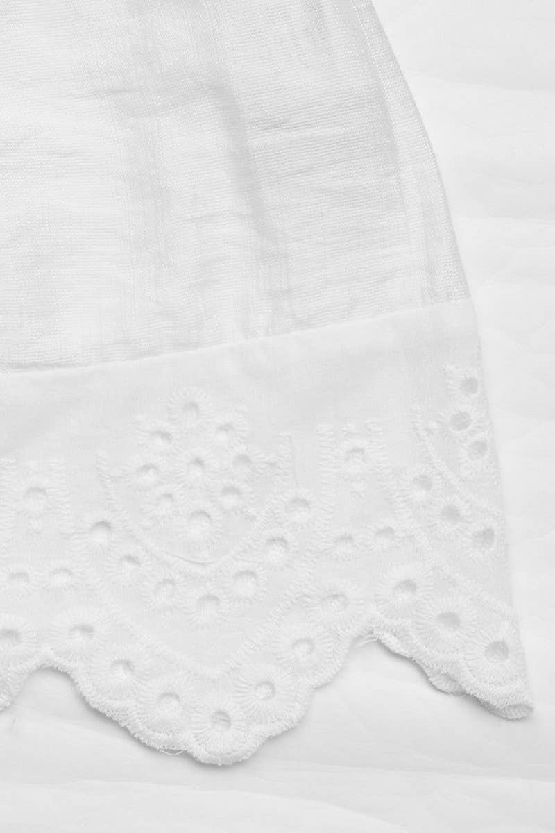 CWTTT0069_LACE TRIM RUCHED STRAPLESS SLIM FIT CROP TOP