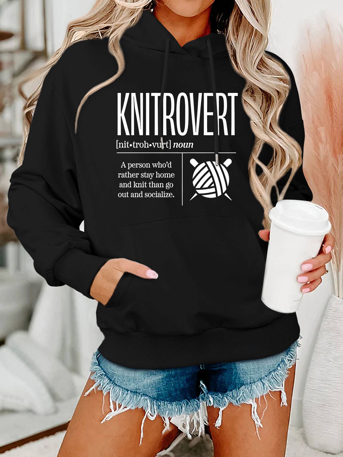 Comfort ladies KNITROVERT NIT hoodie