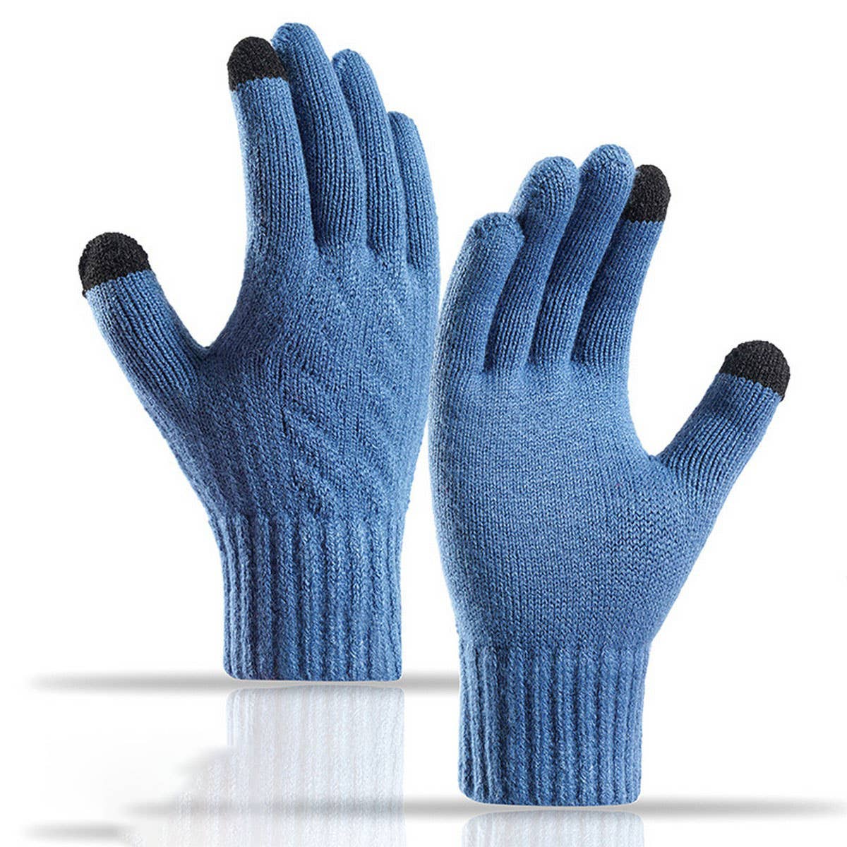CWAG00580_UNISEX PLUS SIZE WINTER KNIT TOUCHSCREEN GLOVES