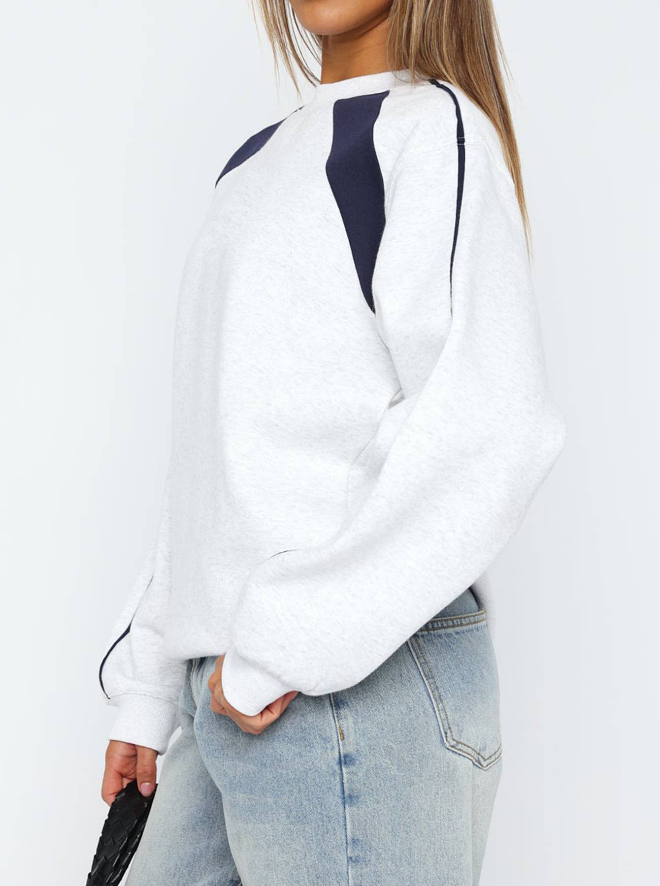 COLOR CONTRAST LOOSE CASUAL FASHION HOODIE