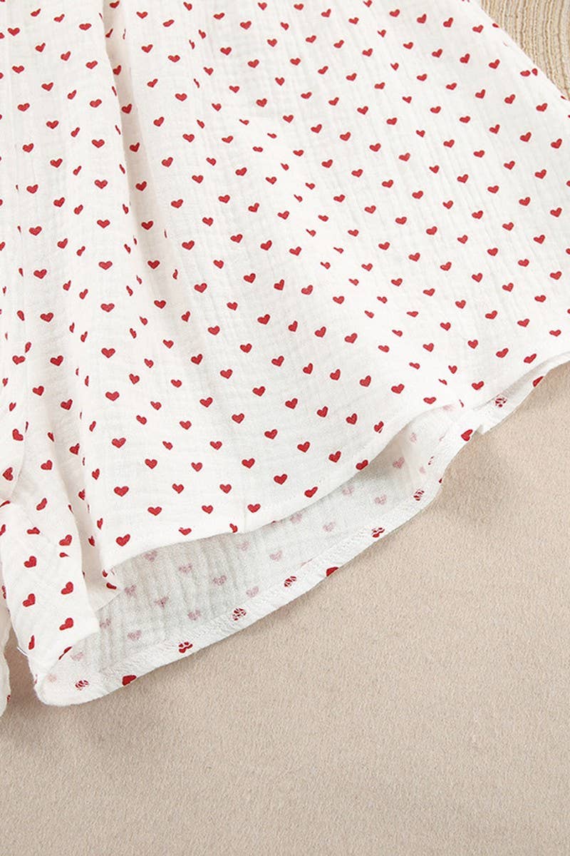 CWSPJ0069_LONG SLEEVED SHIRT WITH BUTTONS SHORTS PAJAMAS SET