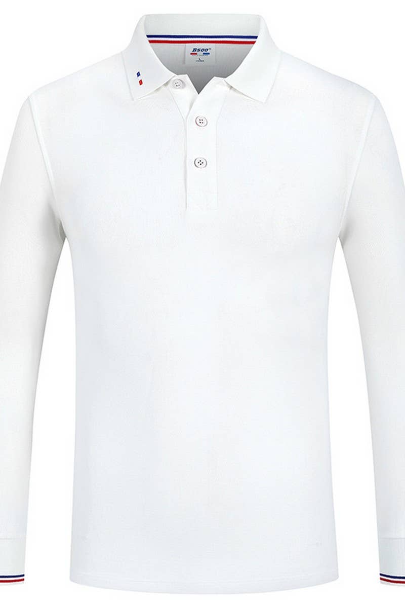 CWTBLL00670_CUSTOM SOLID COLOR LONG SLEEVE POLO SHIRTS