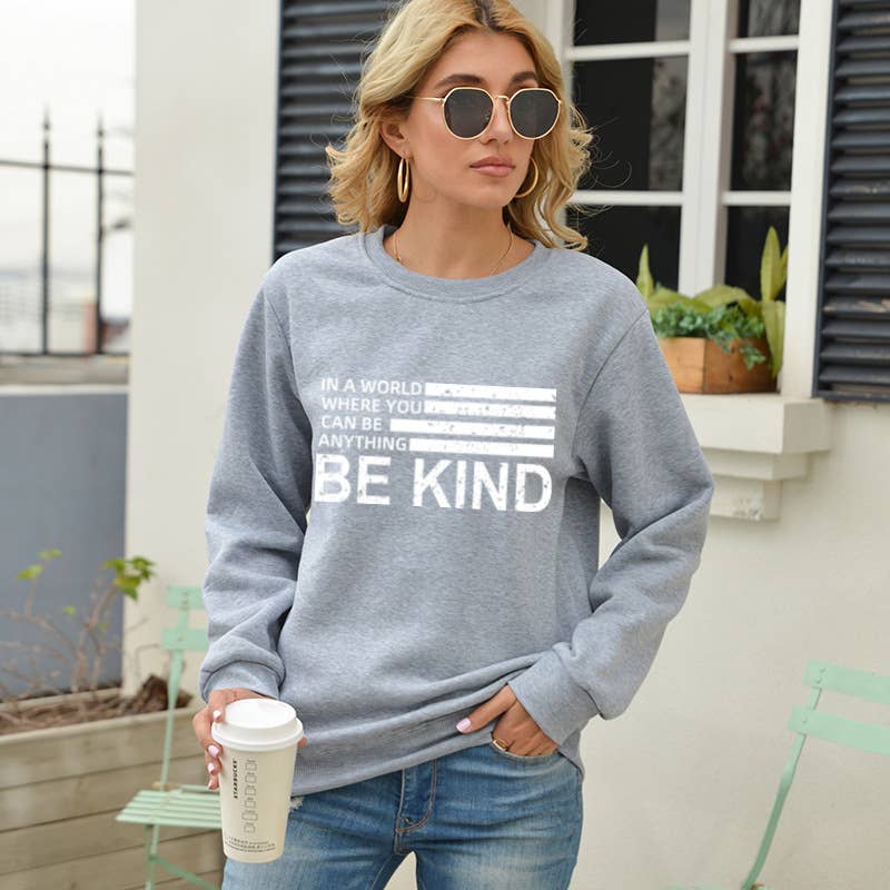 Basic monogrammed round neck hoodie