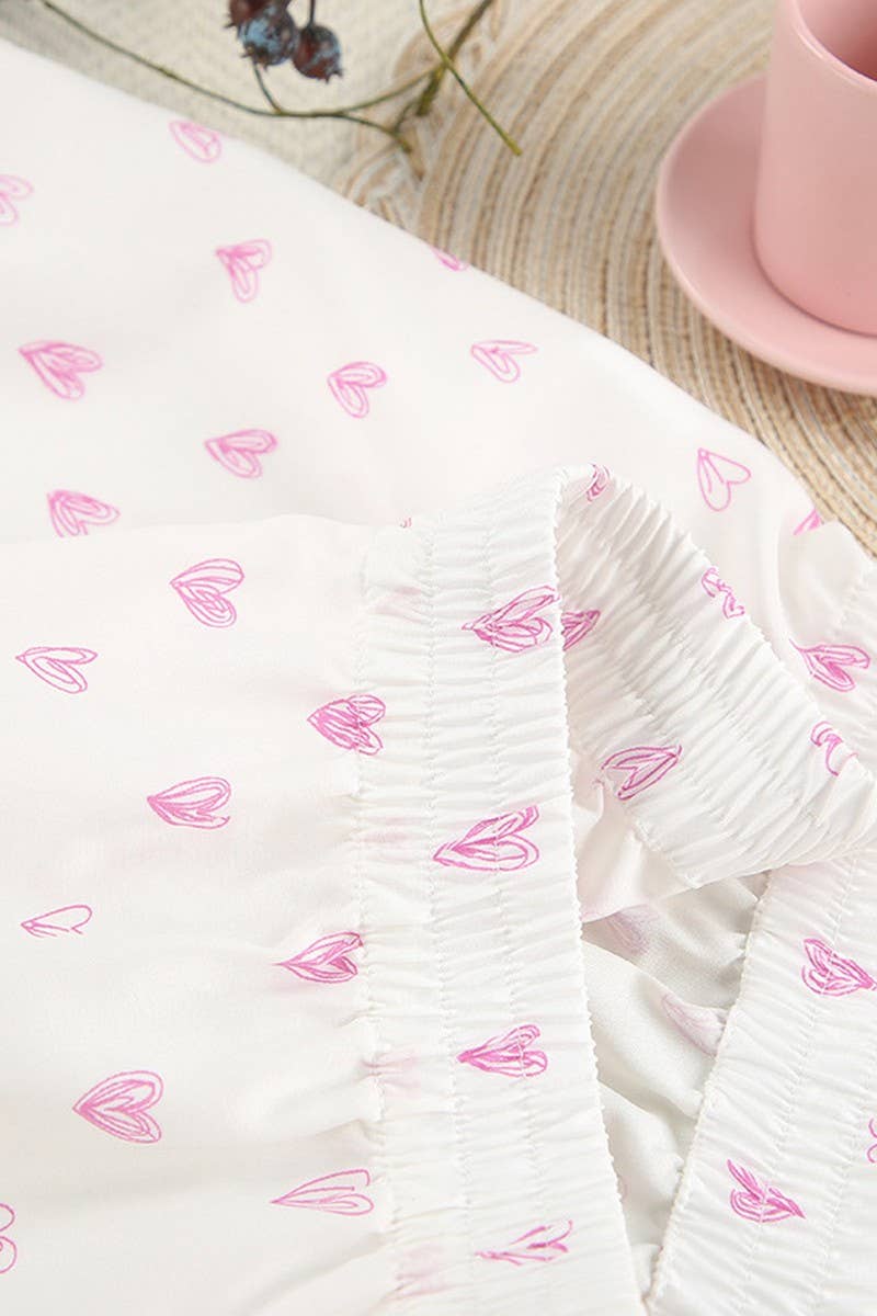 CWSPJ0062_PRINTED SHORT SLEEVED SHIRT SHORTS PAJAMAS SET