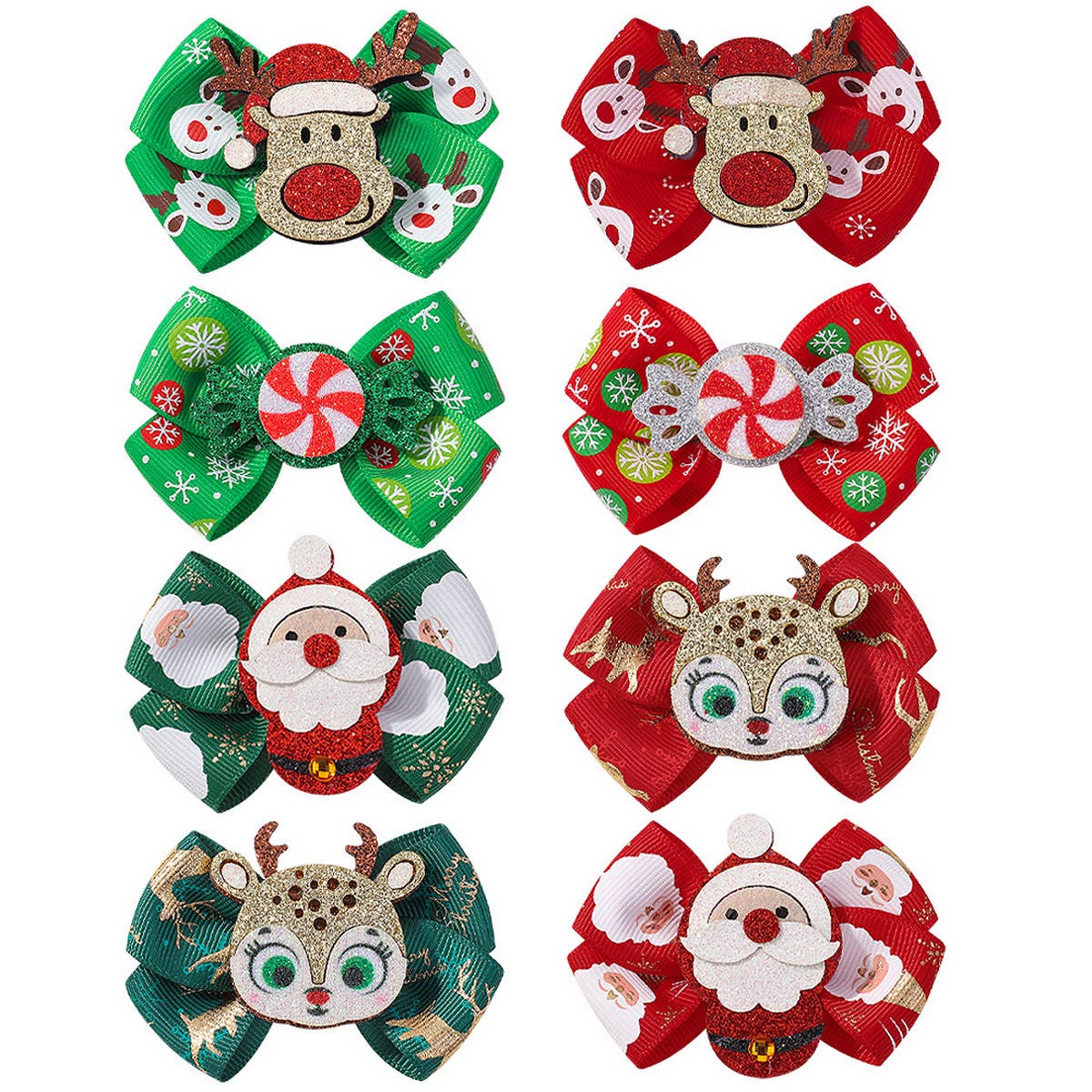 CHILDREN'S PRINTED GLITTER BOW HAIRPIN