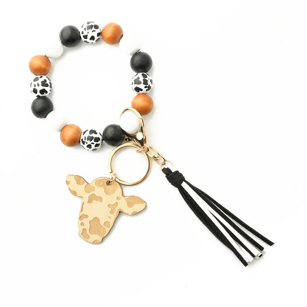 WESTERN NEW TASSEL BRACELET BULL HEAD KEYCHAIN