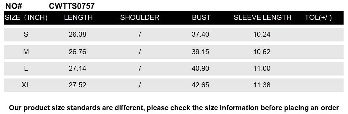 CWTTS0757_V-Neck Shirt Sleeve Top