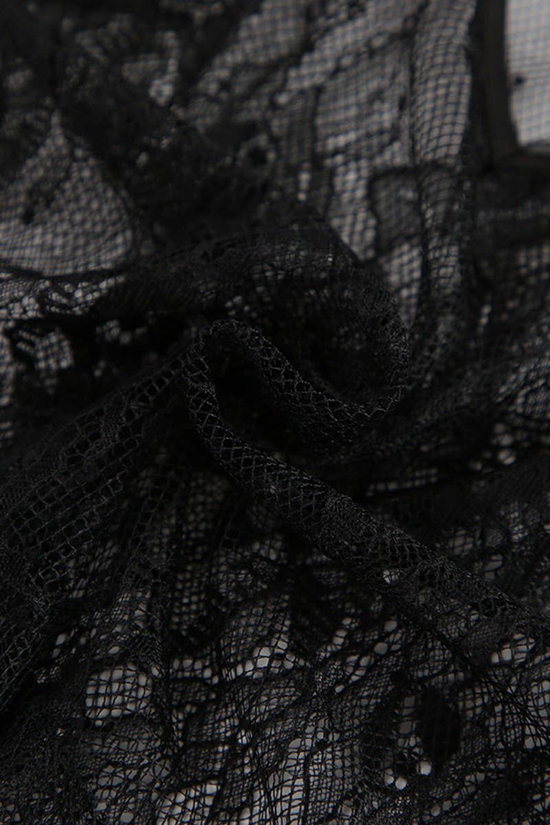 CWTTK256_LACE SEE-THROUGH BLACK CAMISOLE THIN VEST