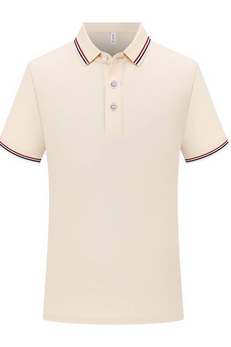CWTBLS02446_BREATHABLE POLO SHORT SLEEVE CASUAL T-SHIRT