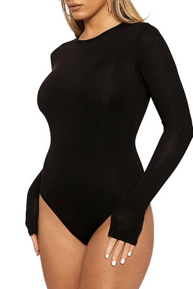 CWSJS0788_SOLID COLOR LONG SLEEVE JUMPSUIT