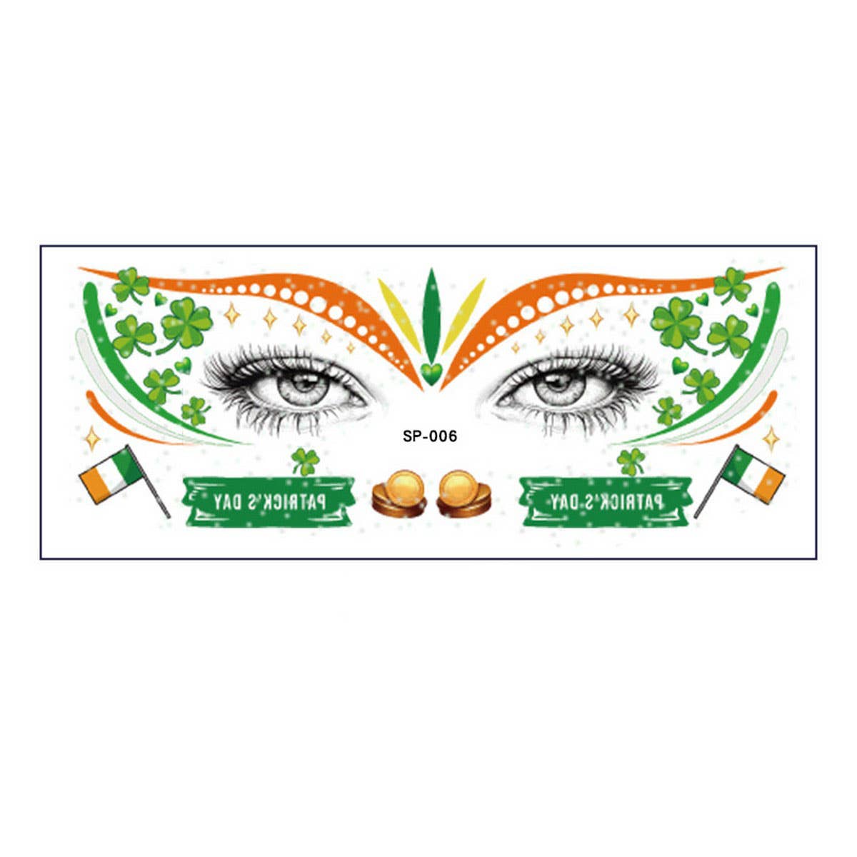 Lucky Clover Face Stickers?Waterproof Tattoos