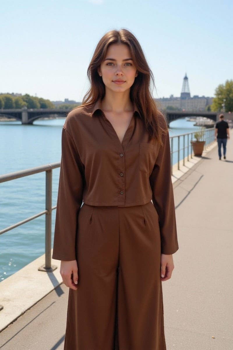 CWSTB1748_SOLID COLOR LONG SLEEVE PANTS LOUNGE SET