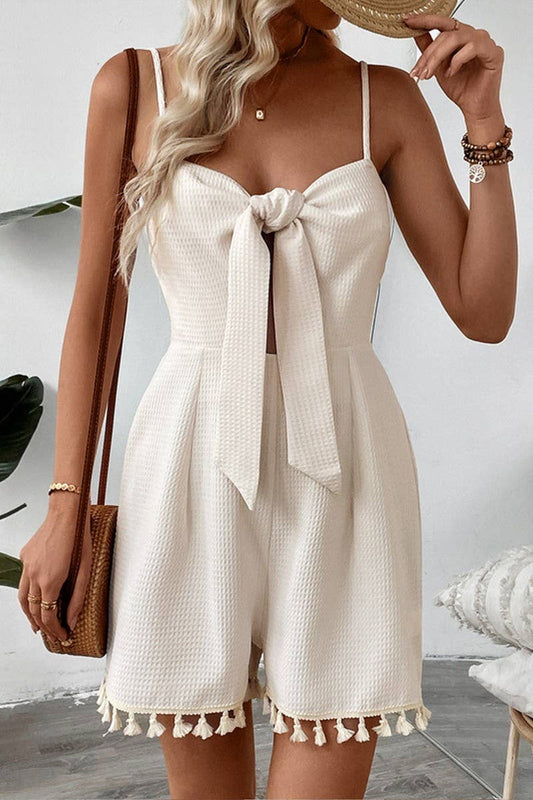 CWSJS1672_SOLID BOW TIE BACKLESS STRAP JUMPSUIT