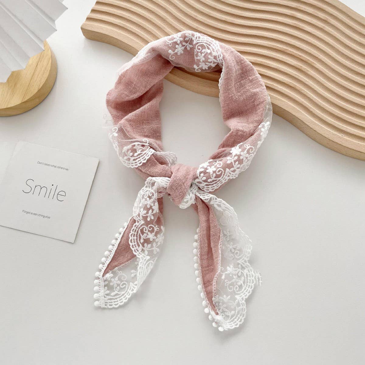 VERSATILE LACE PATCHWORK TRIANGLE SCARF