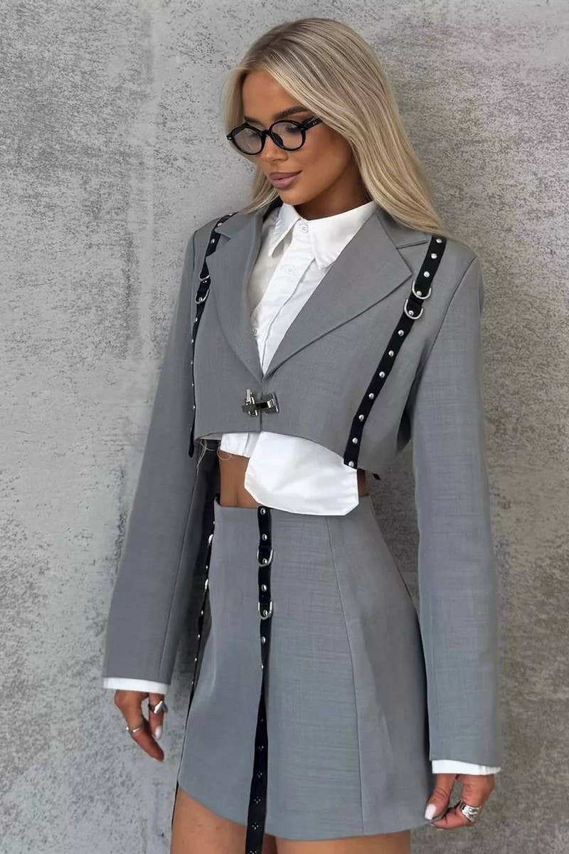 CWSTB1516_LEATHER BELT CONTRAST COLOR SMALL SUIT