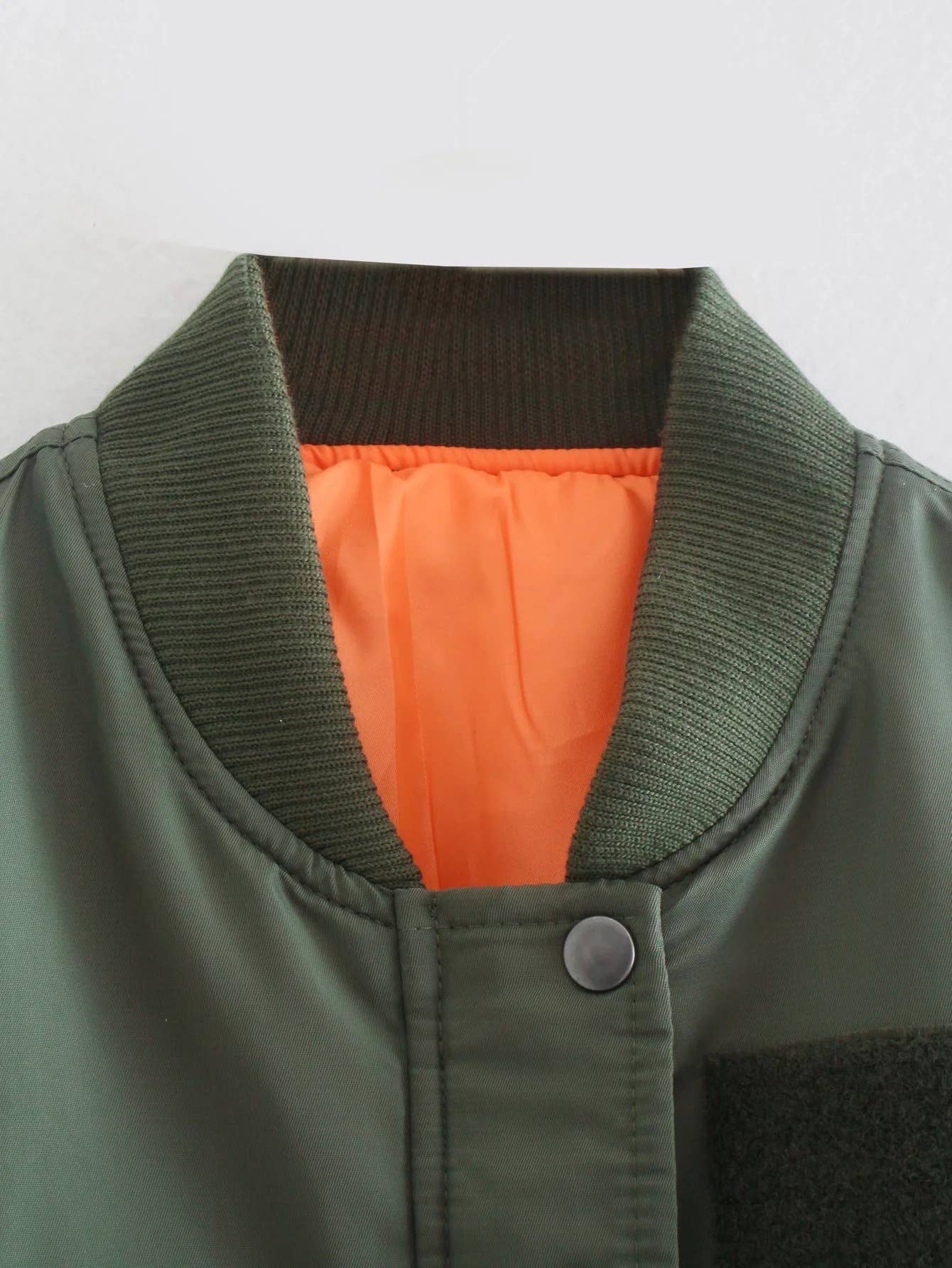 Flight jacket-style short cotton-padded jacket