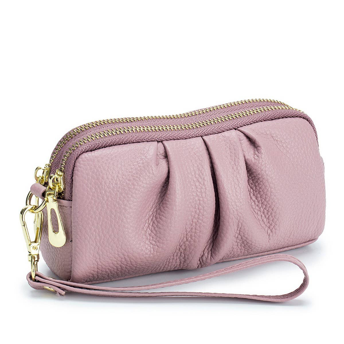 TOPLAYER COWHIDE DOUBLE LAYER ZIPPER LEATHER WALLET_CWAB3705