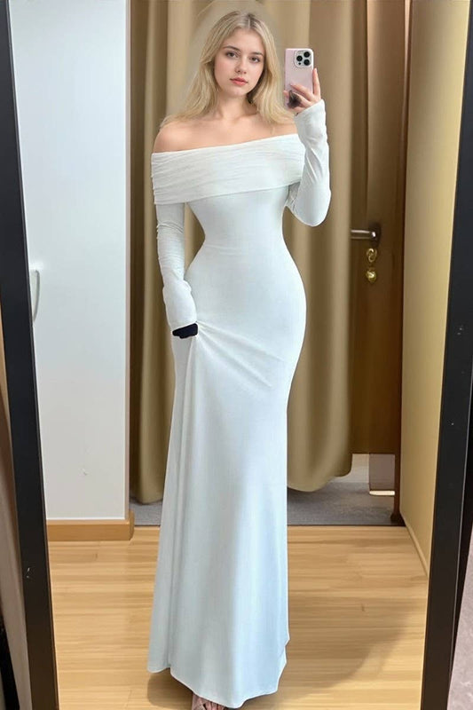 CWDMD01233_OFF SHOULDER BODYCON DRESS WOMEN ELEGANT FALL