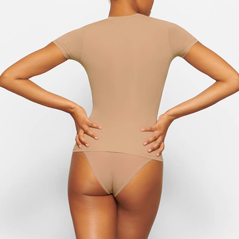 Crew neck slim-fit Hottie solid color T-shirt