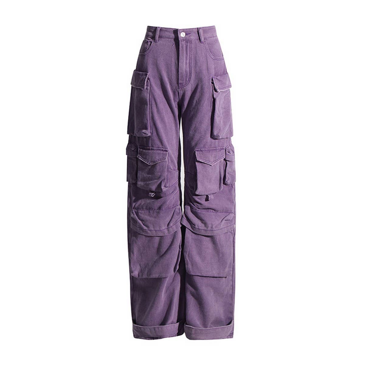 MULTI POCKET LOOSE CARGO PANTS JEANS