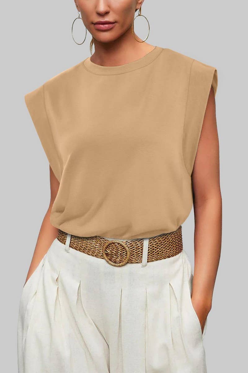 CWTTS1352_SUMMER ROUND NECK LOOSE CASUAL VEST TOP