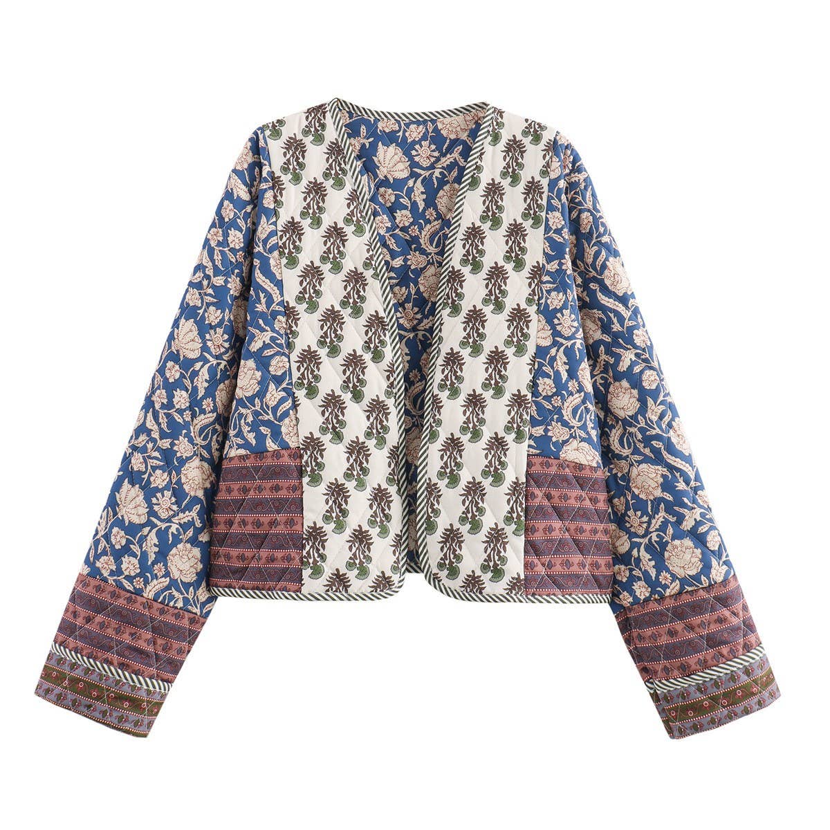DOUBLE SIDED WEARABLE PRINTED QUILTED JACKET