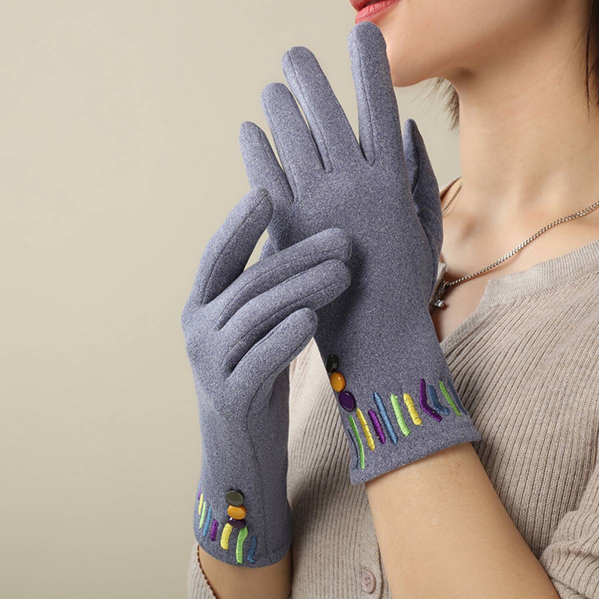 SIMPLE AND STYLISH WARM BREATHABLE GLOVES_CWAG0068