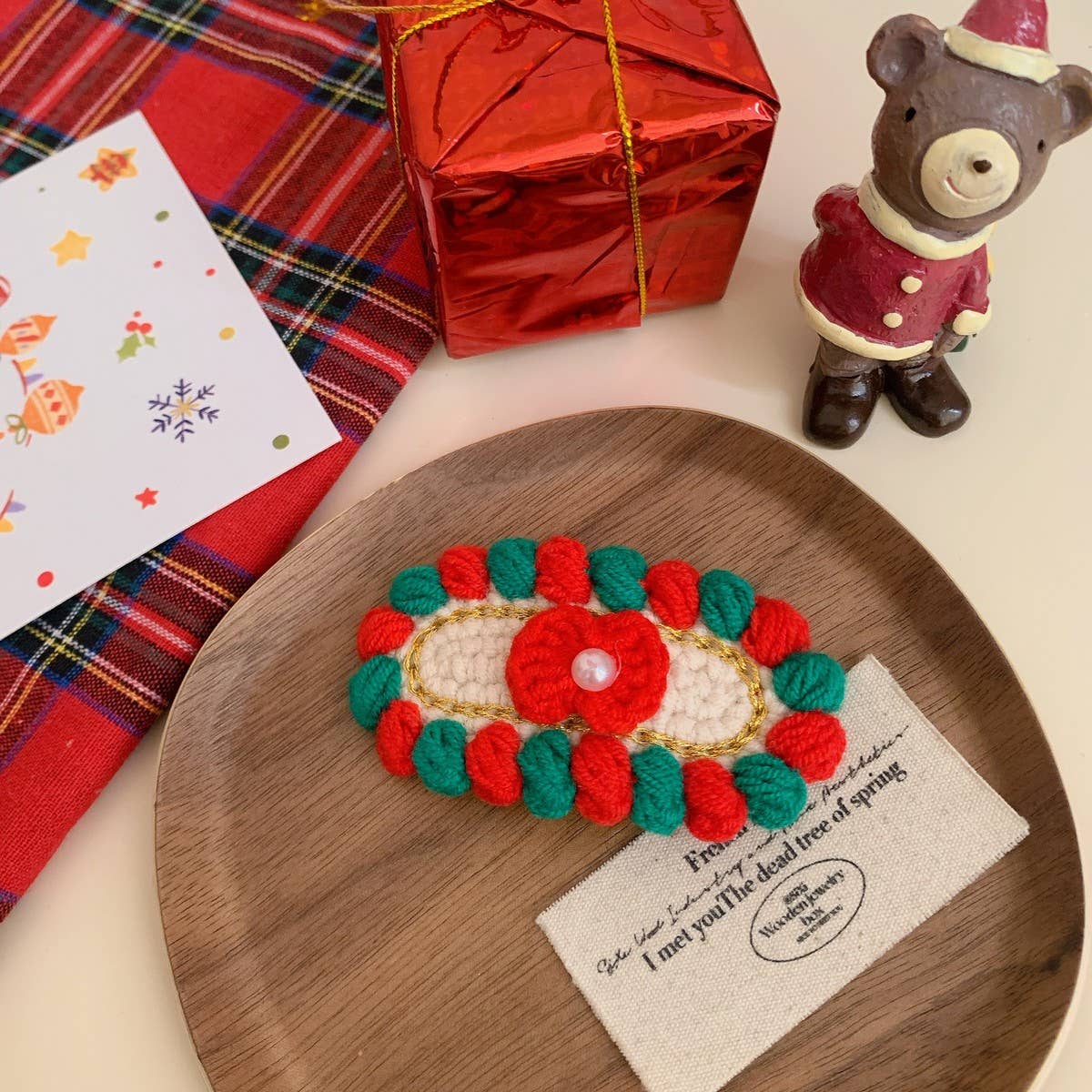 CWAHA07721_XMAS CUTE KNIT HAIR ELASTIC BAND FOR CHILDREN