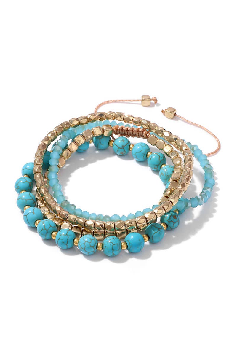 CWAJE1192_BOHEMIAN GLASSCRYSTAL METAL BEAD MIX BRACELET