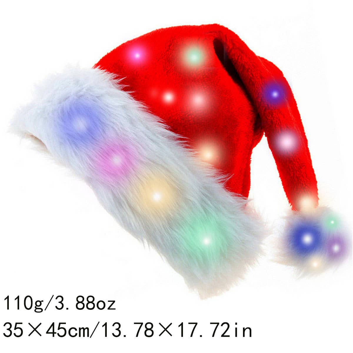 CWAH04584_RED SANTA HAT WITH GOLD STARS FOR CHRISTMAS PARTY