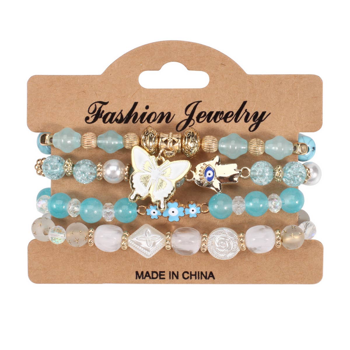 MULTI-LAYER BUTTERFLY AND FLOWER BRACELET