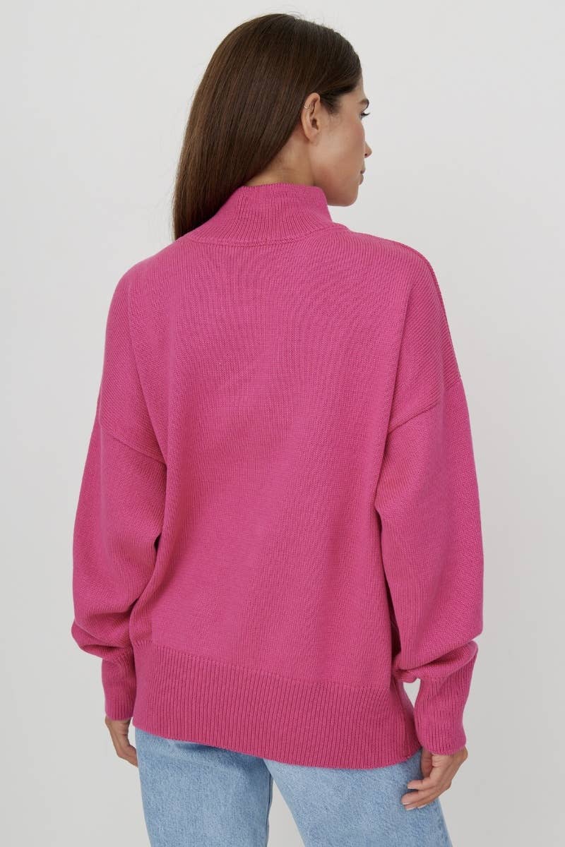 CWOSWL6641_STYLISH LOOSE TURTLENECK LONG-SLEEVED SWEATER