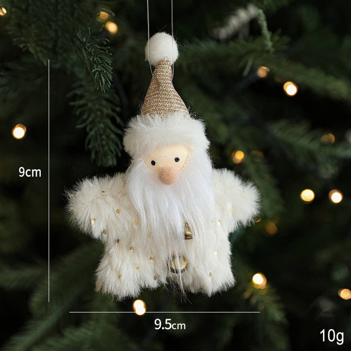 White Plush Doll Xmas Tree Cute Hanging Decor