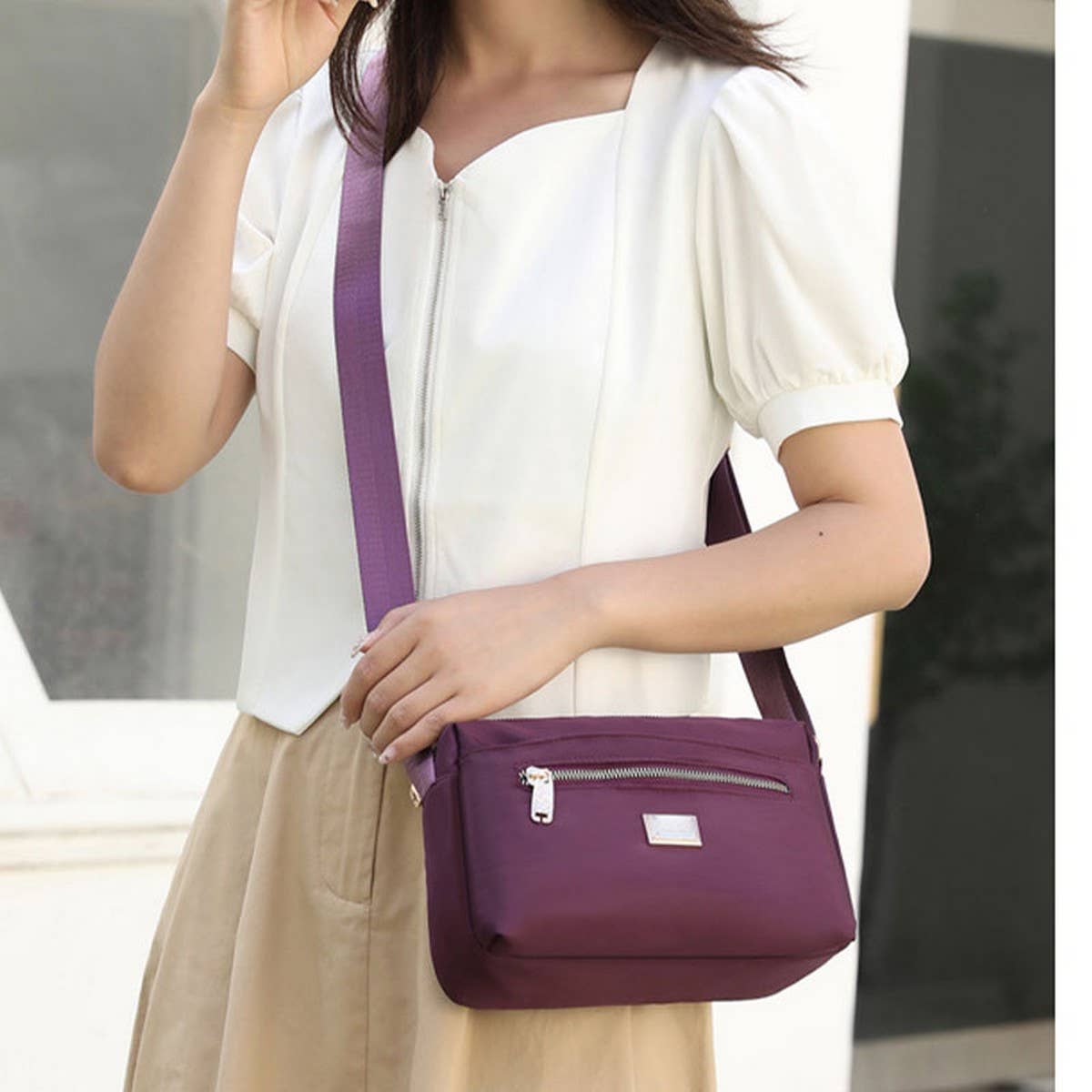 VERSATILE OXFORD CLOTH SHOULDER MESSENGER BAG