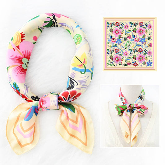 Floral Print  Scarf ? Vintage Neck & Head Wrap
