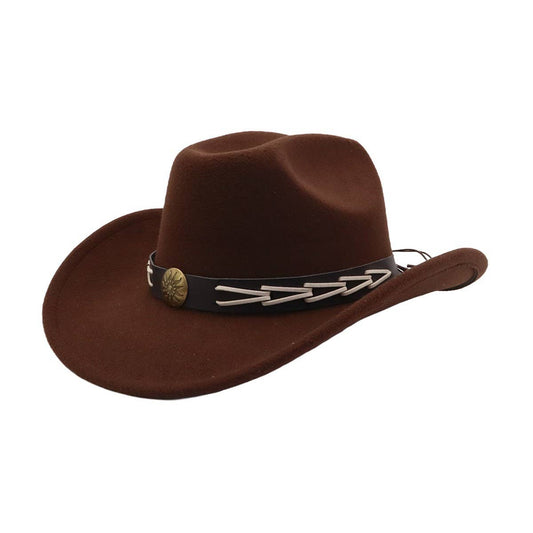 Couples Wool Fedora Hat Cowboy Jazz Style_CWAH04383