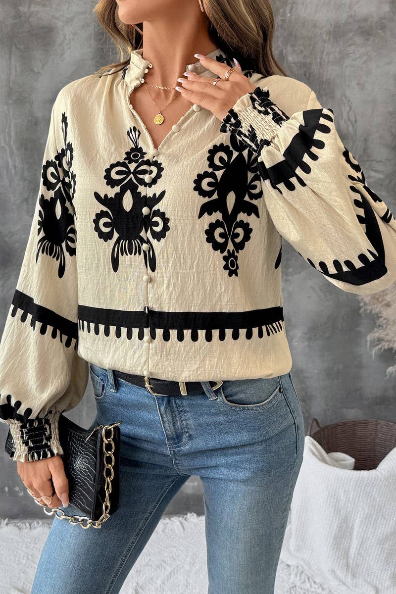 CWTBLL00746_ETHNIC STYLE LONG-SLEEVED PRINTED SHIRT